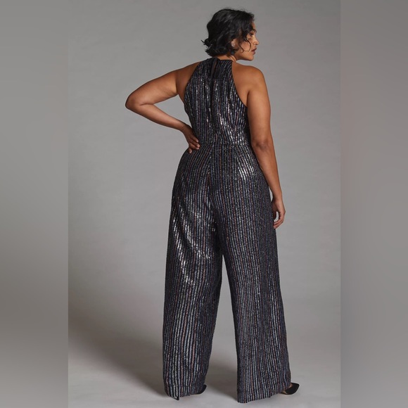 Anthropologie Maeve Disco Halter Jumpsuit. - Picture 8 of 11